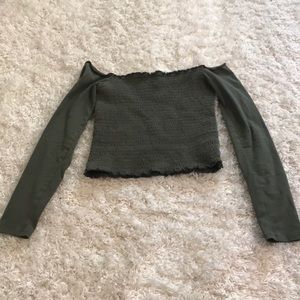 Off The Shoulder Long Sleeve Shirt